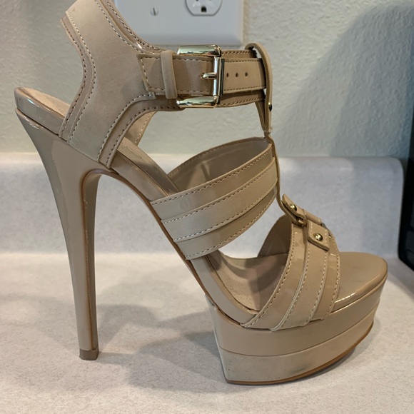 Nude suede platform pumps from ALDO. Used mildly. - Picture 14 of 16